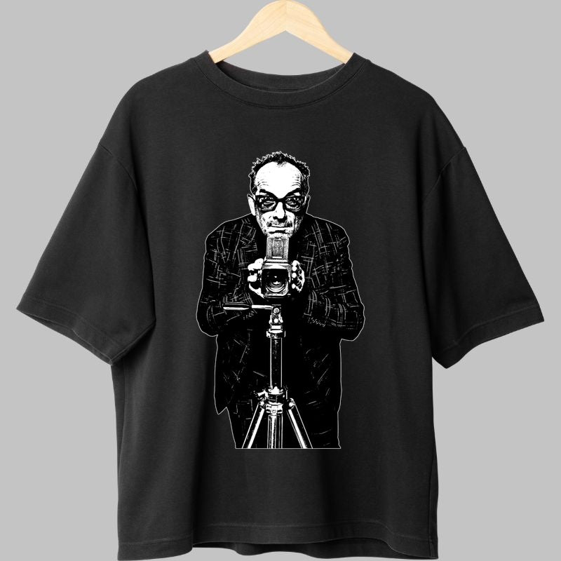 Tricou Iconic Photographer - Stil Urban Alb-Negru fata