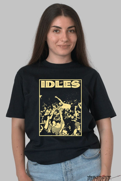 Tricou IDLES - Punk Energy Crowd Dive dama negru