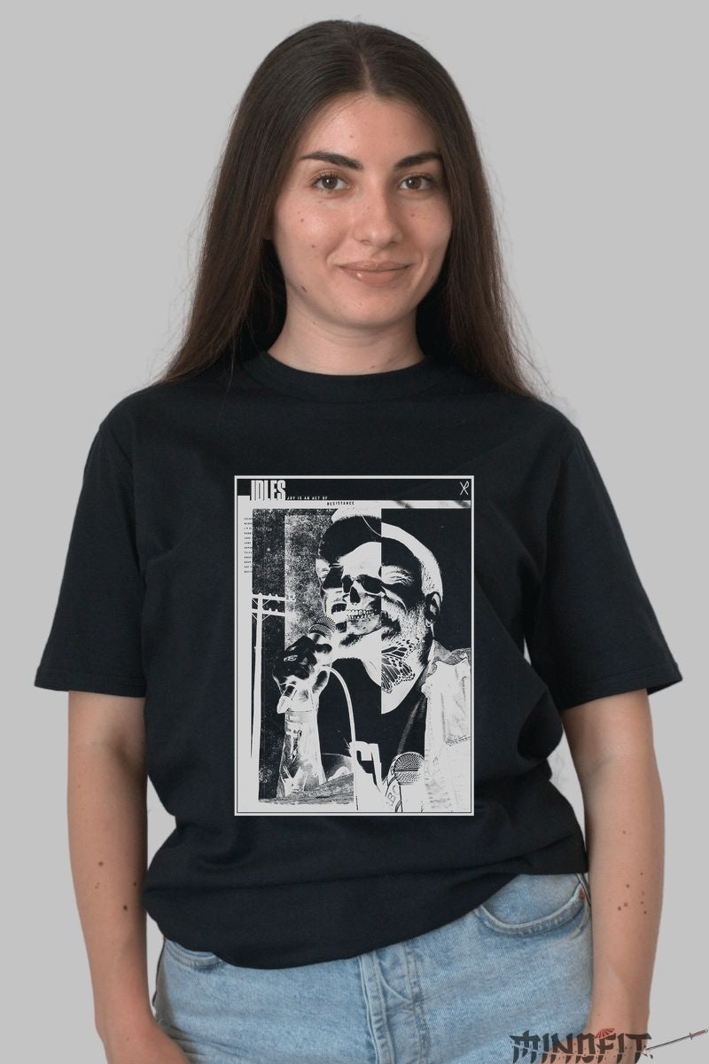 Tricou IDLES - Punk Resistance Collage dama negru