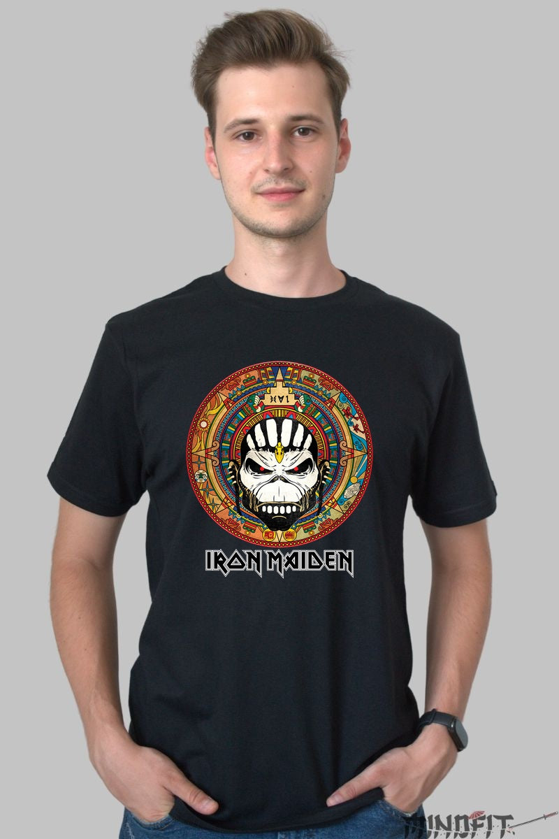 Tricou Iron Maiden - Aztec Skull Legacy barbat negru