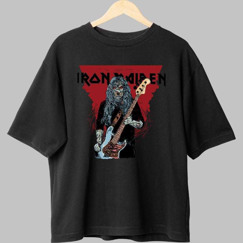 Tricou Iron Maiden - Eddie Bass Attack fata