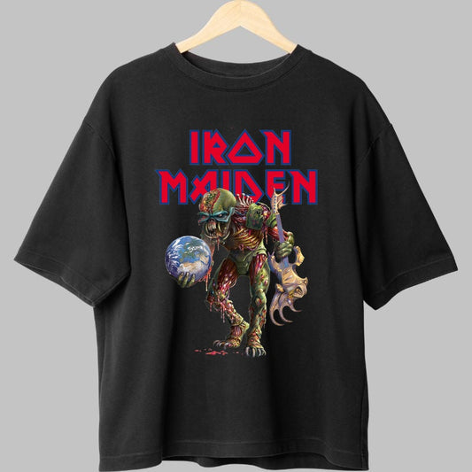 Tricou Iron Maiden - Eddie cucereste Pamantul fata