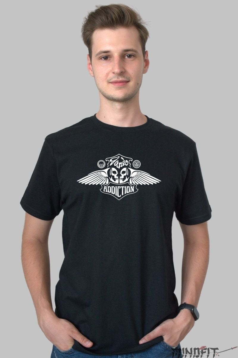 Tricou Jane-s Addiction - Wings Skull Emblem barbat negru
