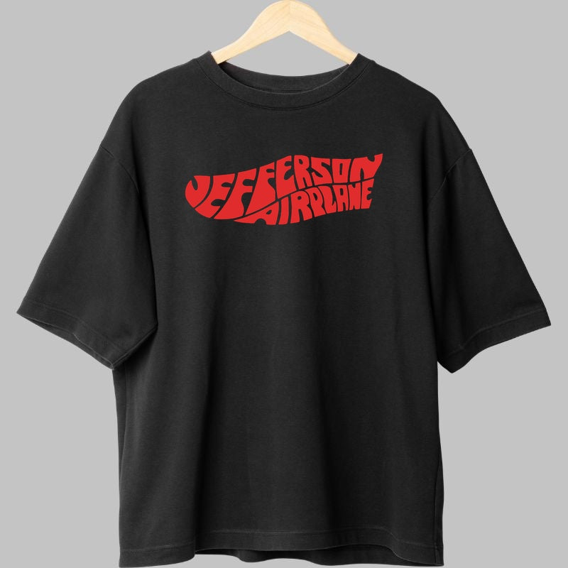 Tricou Jefferson Airplane - Logo Psychedelic 1969 fata