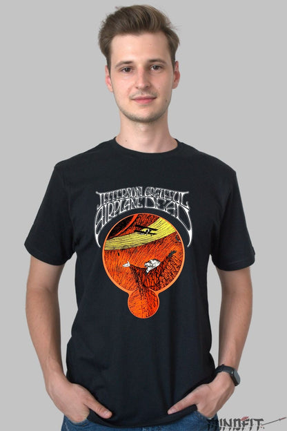 Tricou Jefferson Grateful Airplane - Psychedelic Fusion Art barbat negru