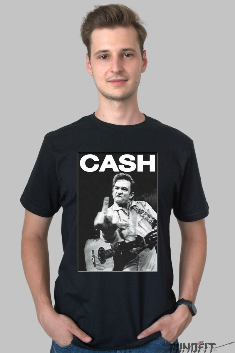 Tricou Johnny Cash - Atitudinea rebelului legendar barbat negru