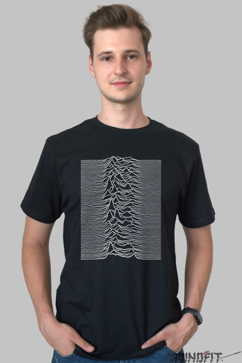 Tricou Joy Division - Unknown Pleasures Wave Design barbat negru