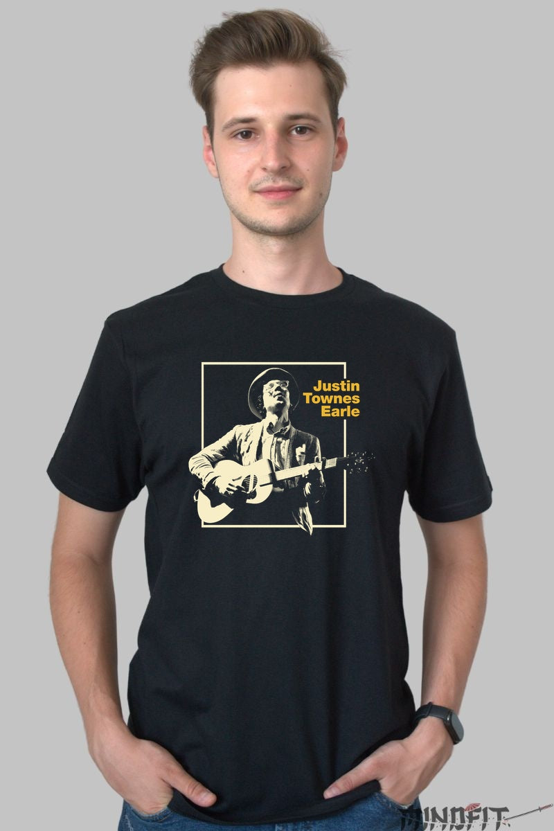 Tricou Justin Townes Earle - Folk Soul Revival barbat negru