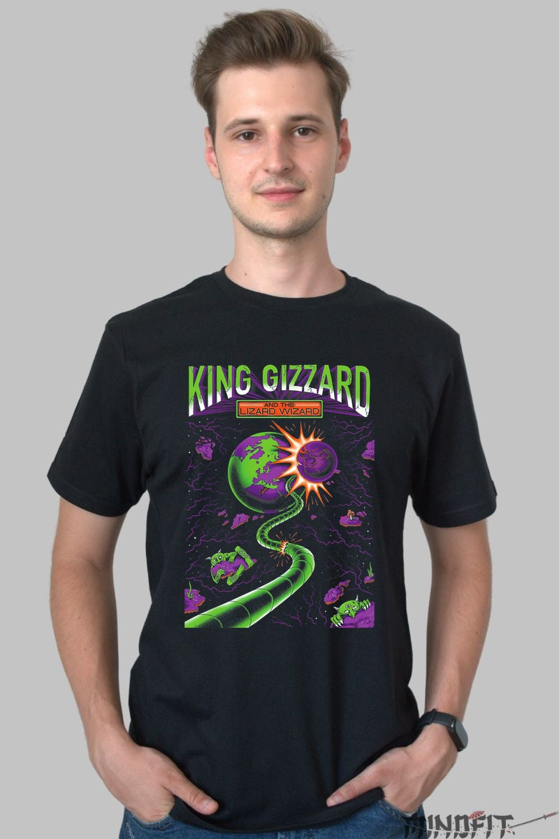 Tricou King Gizzard - Cosmic Psych Rock barbat negru