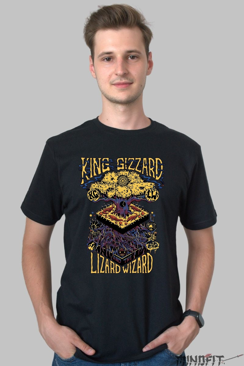 Tricou King Gizzard - Lizard Wizard Psychedelic barbat negru