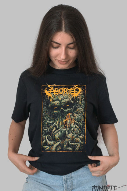 Tricou Metal Aborted - Haunting Abyss Edition dama negru