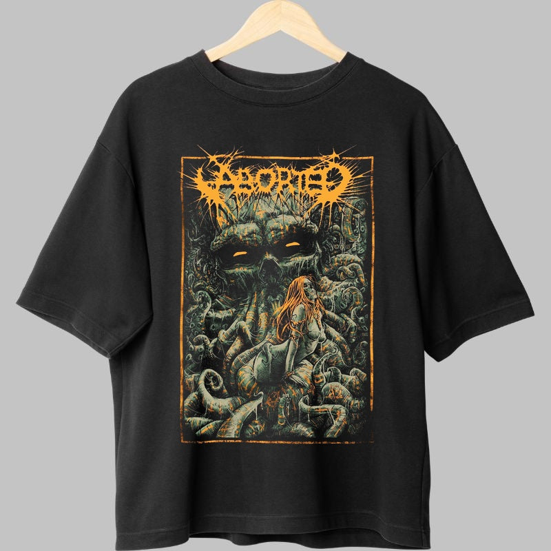 Tricou Metal Aborted - Haunting Abyss Edition fata negru