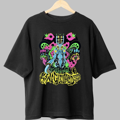 Tricou Psychedelic Invasion - Alien Cyber Trip fata