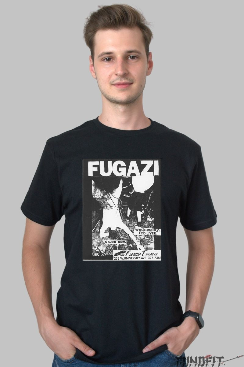 Tricou Punk Fugazi - Concert Florida Theatre barbat negru