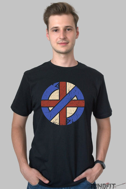 Tricou Punk Revolution - Emblema Underground UK barbat negru