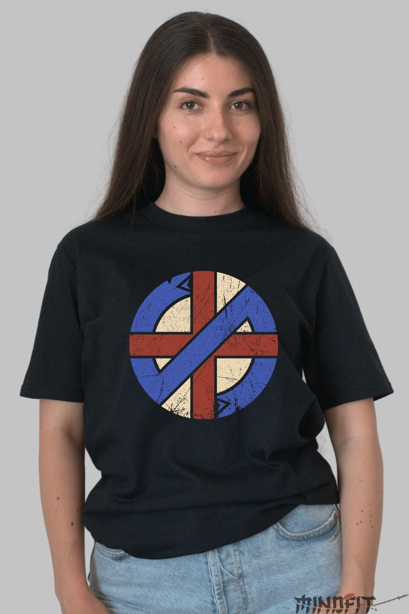 Tricou Punk Revolution - Emblema Underground UK fata negru