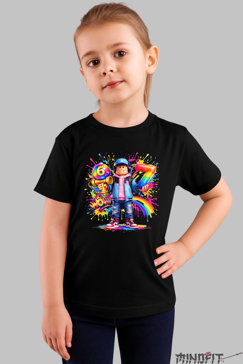 Tricou Roblox Kendama - Model Valuri Electrice fata negru