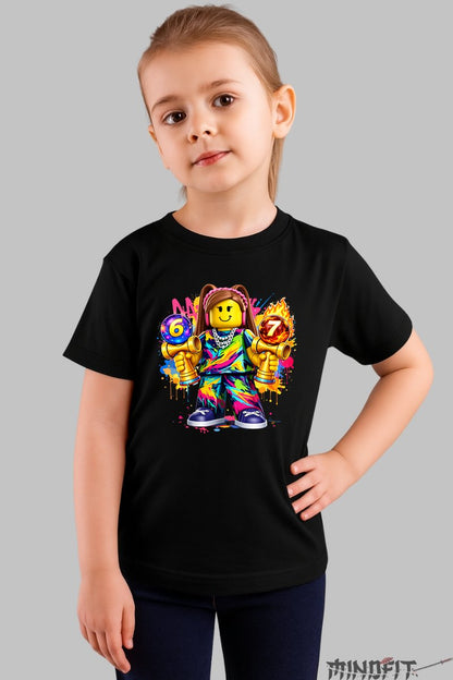 Tricou Roblox Kendama - Model Valuri Electrice fata negru