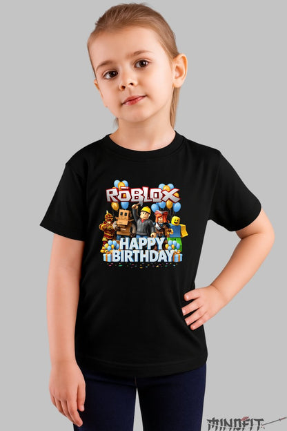 Tricou Roblox - Sarbatoare Epica fata negru