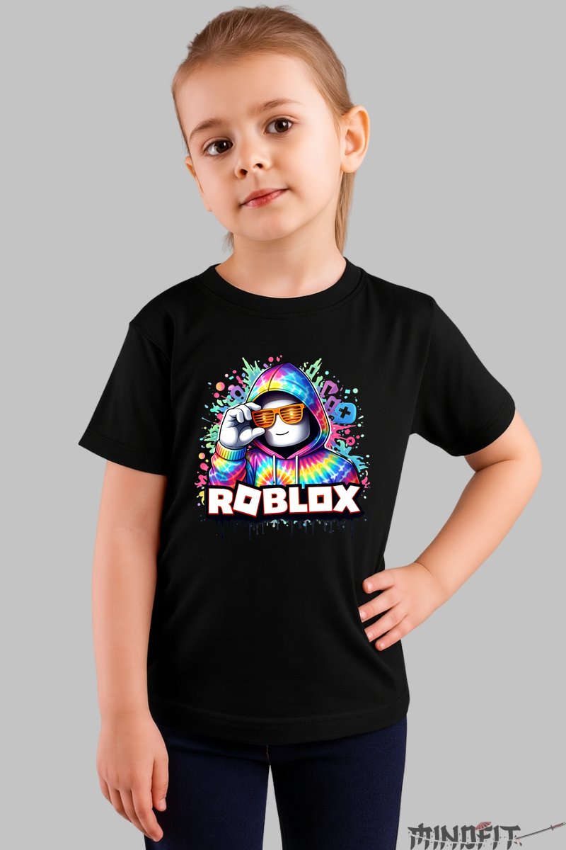 Tricou Roblox Spectru - Model Avatar Misterios fata negru