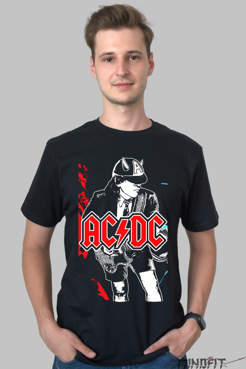 Tricou Rock AC/DC - Angus Young Electric Energy barbat negru