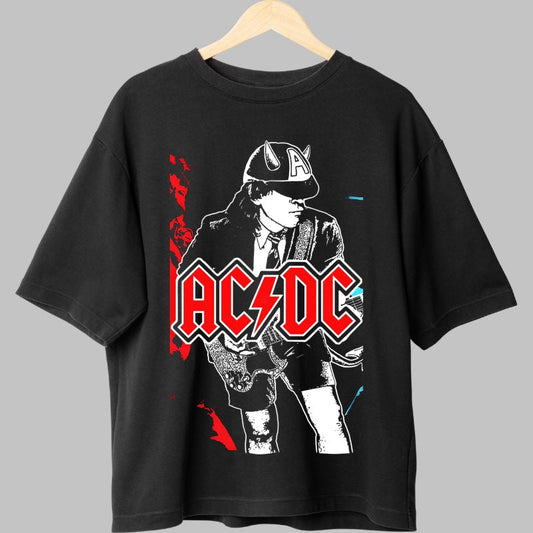 Tricou Rock AC/DC - Angus Young Electric Energy fata negru