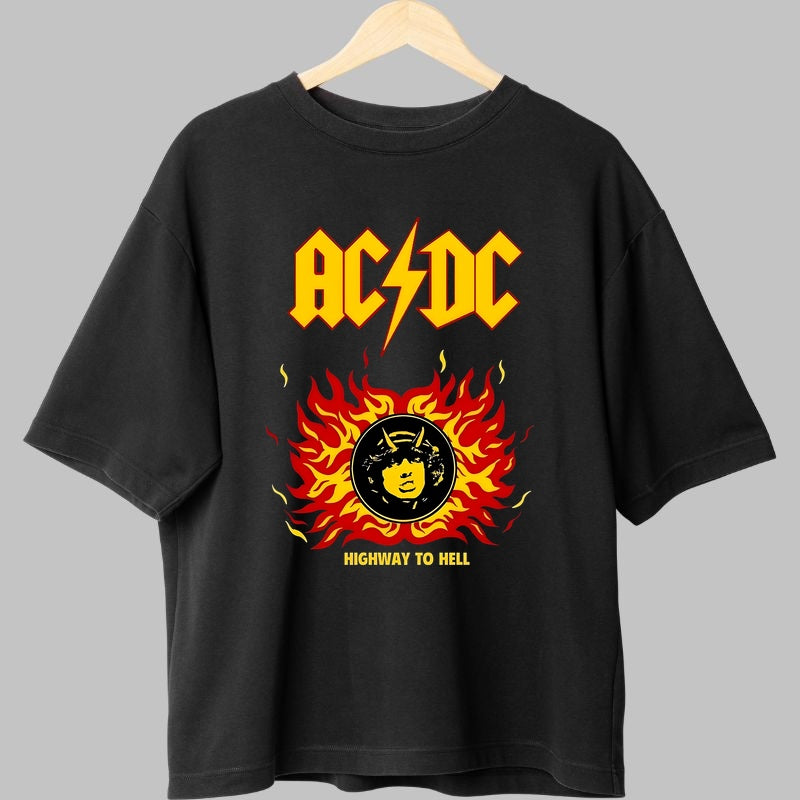 Tricou Rock AC/DC - Highway to Hell fata negru