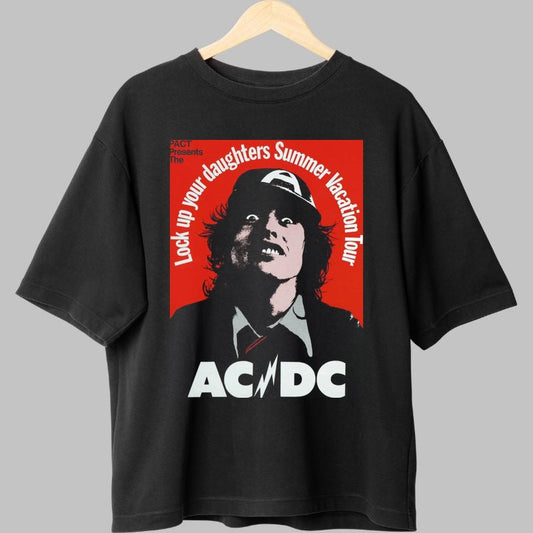 Tricou Rock AC/DC - Summer Vacation Tour Edition fata negru
