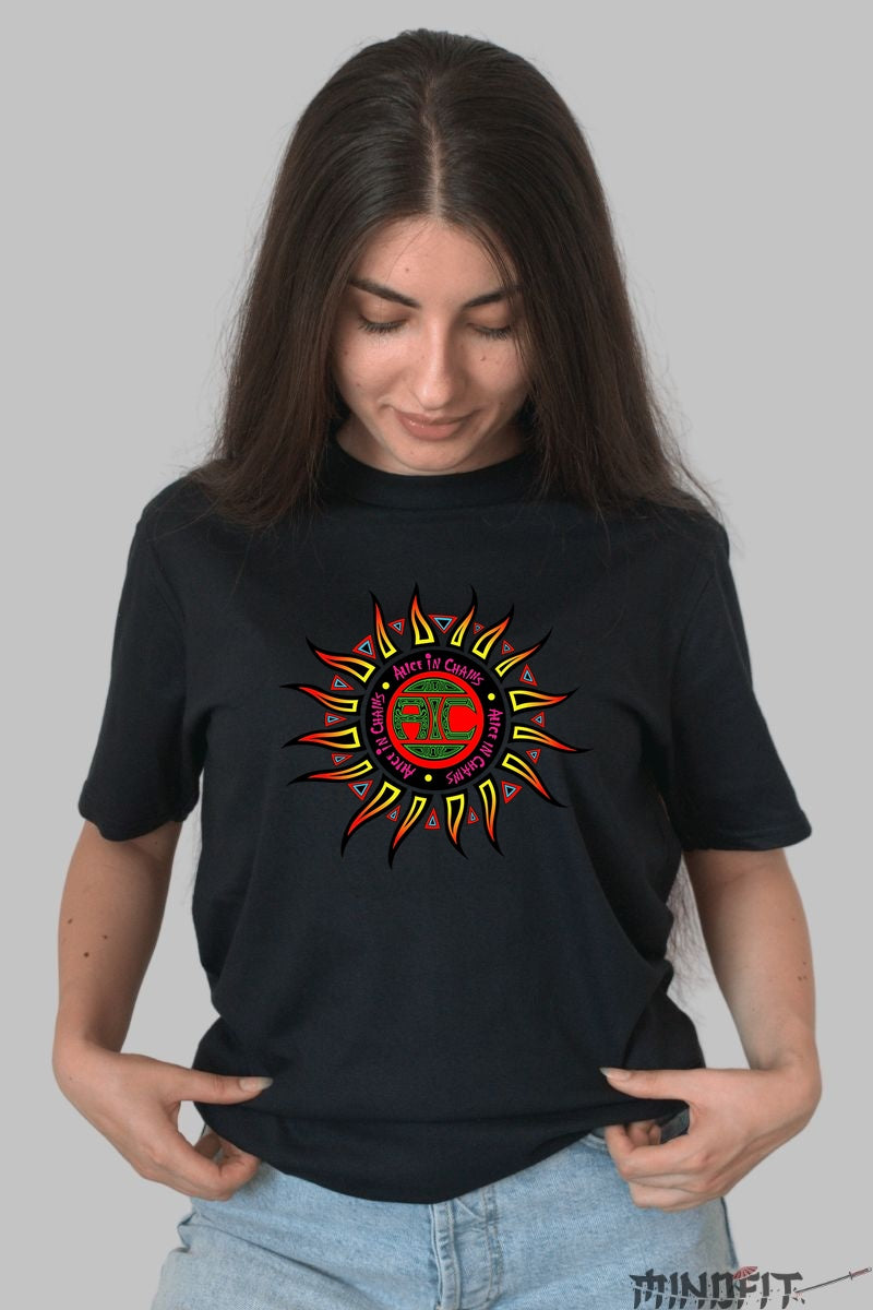 Tricou Rock Alice in Chains - Logo Tribal Exploziv dama negru
