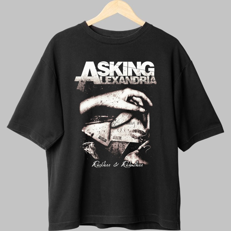 Tricou Rock Asking Alexandria - Reckless & Relentless fata negru