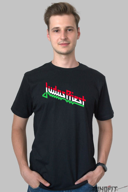 Tricou Rock Judas Priest - Logo Electric Retro barbat negru