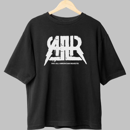 Tricou Rock The All-American Rejects - Logo Grunge Alb fata negru