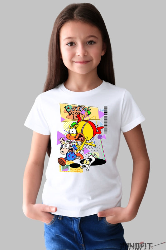Tricou Rocko-s Modern Life - Cartoon Network fata alb