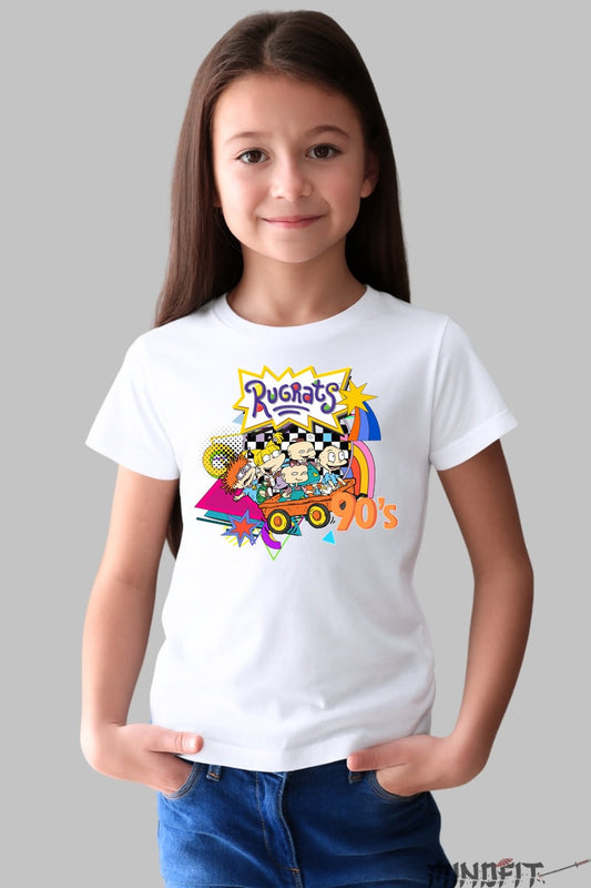 Tricou Rugrats 90-s Nostalgie - Cartoon Network fata alb