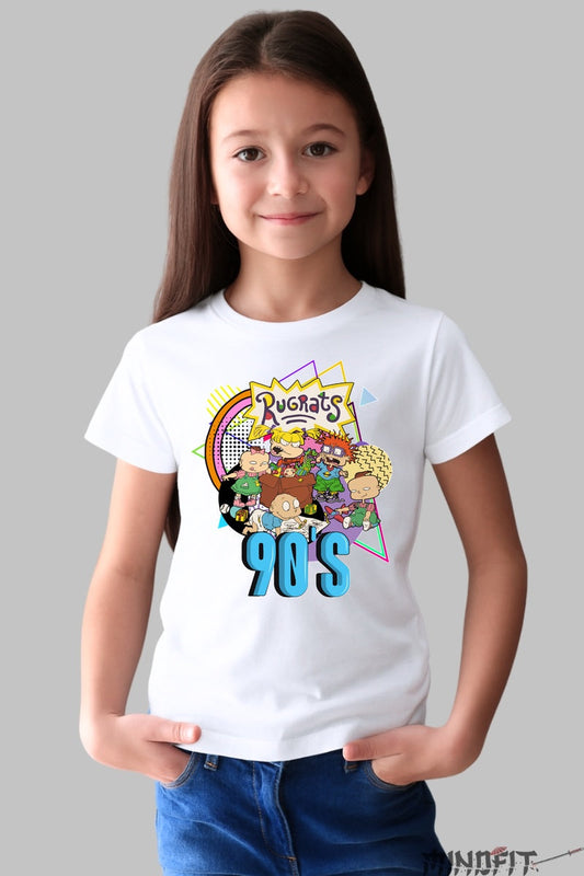 Tricou Rugrats 90s - Cartoon Network Original fata alb