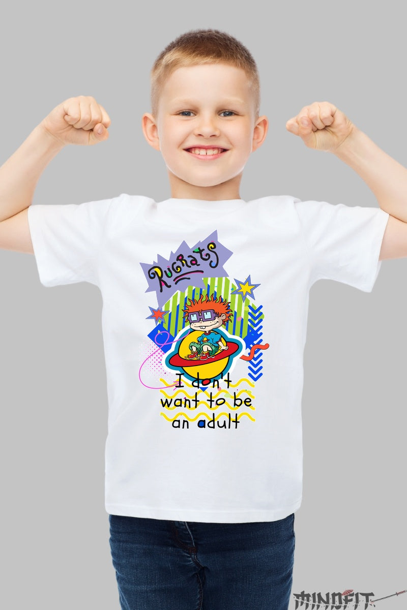 Tricou Rugrats Chuckie - Cartoon Network baiat alb