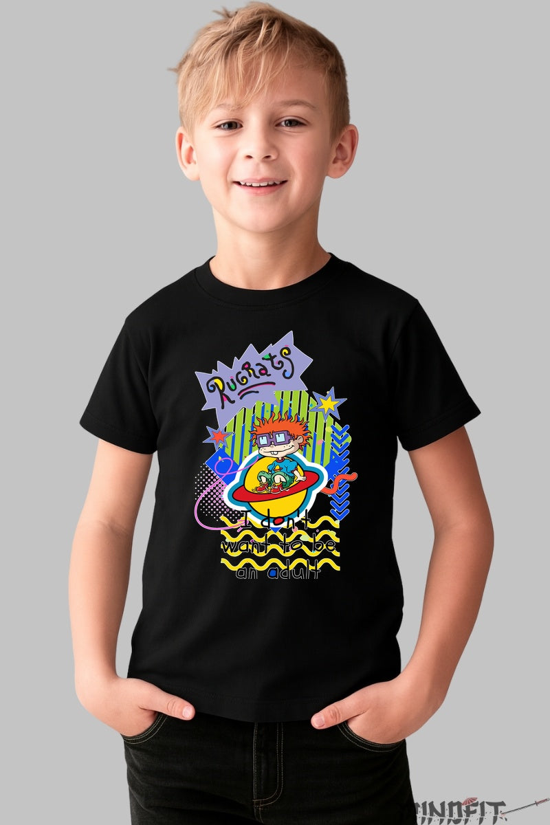 Tricou Rugrats Chuckie - Cartoon Network baiat negru