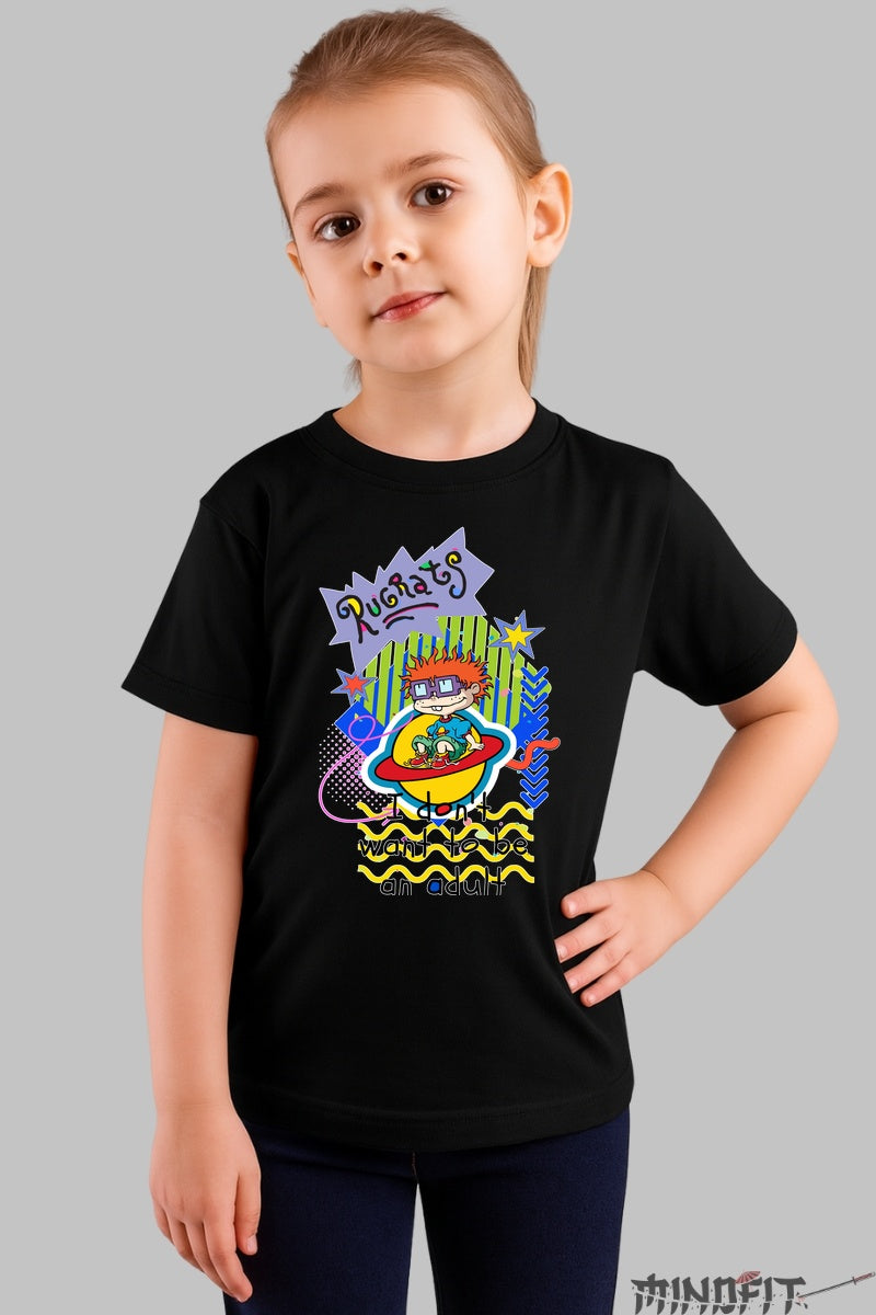Tricou Rugrats Chuckie - Cartoon Network fata negru