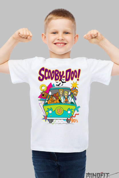 Tricou Scooby Doo 90-s - Cartoon Network baiat alb