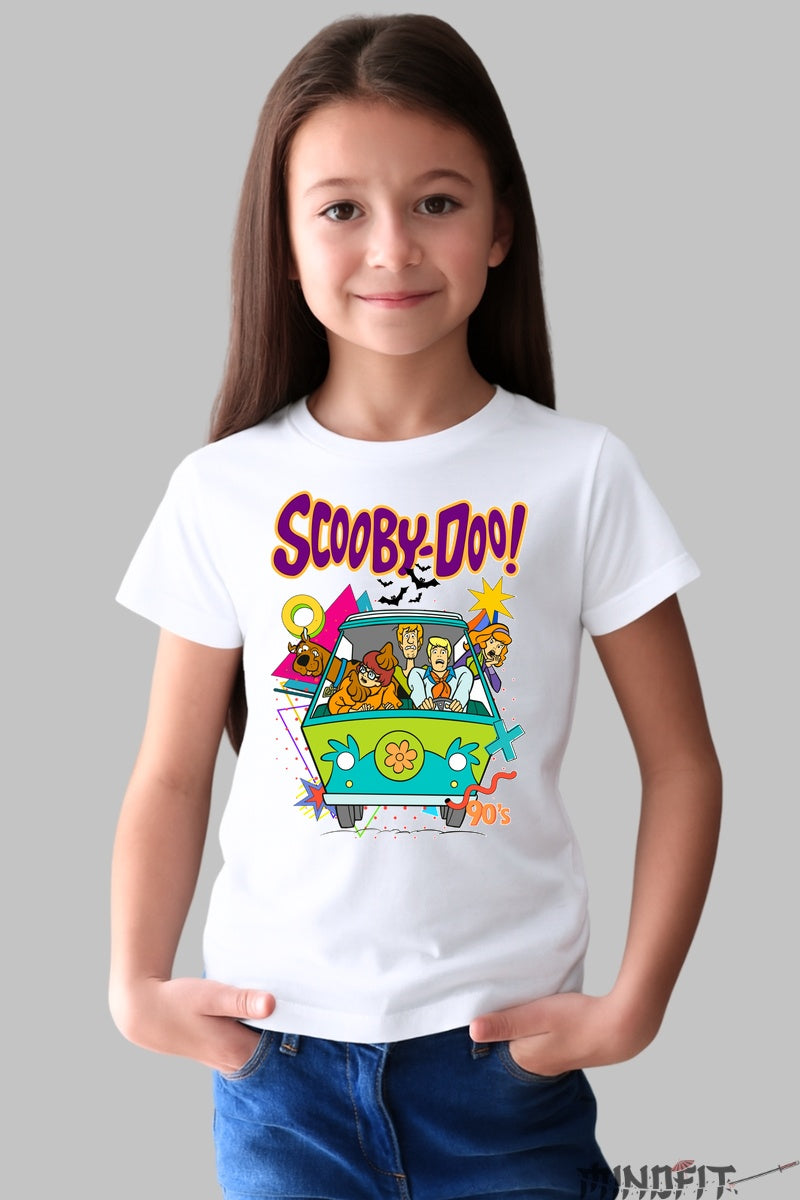 Tricou Scooby Doo 90-s - Cartoon Network fata alb