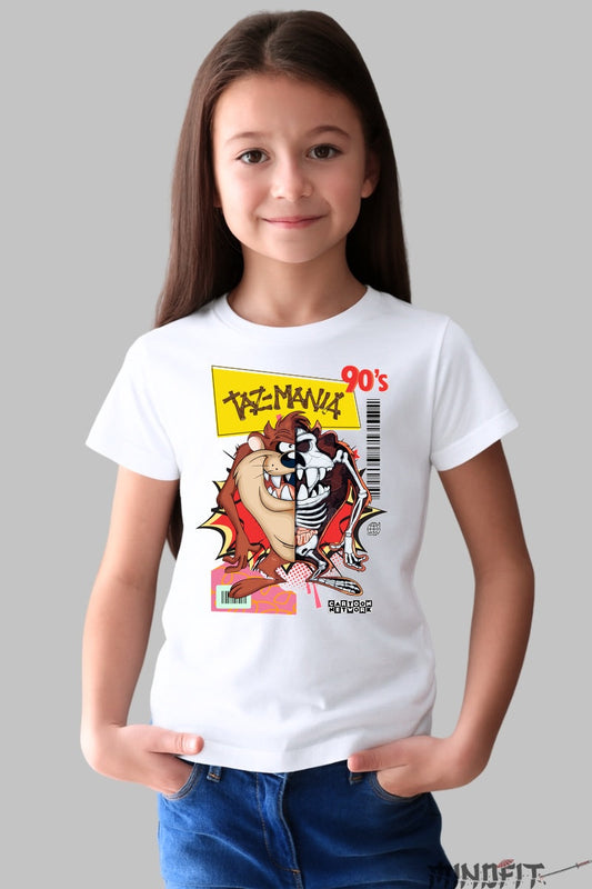Tricou Tazmania Anatomie - Cartoon Network fata alb