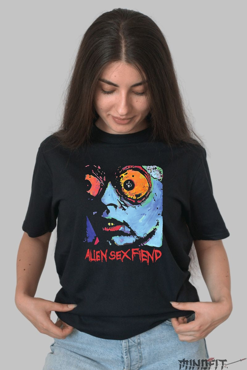 Tricou Urban Rock - Alien Sex Fiend Art Vision dama negru