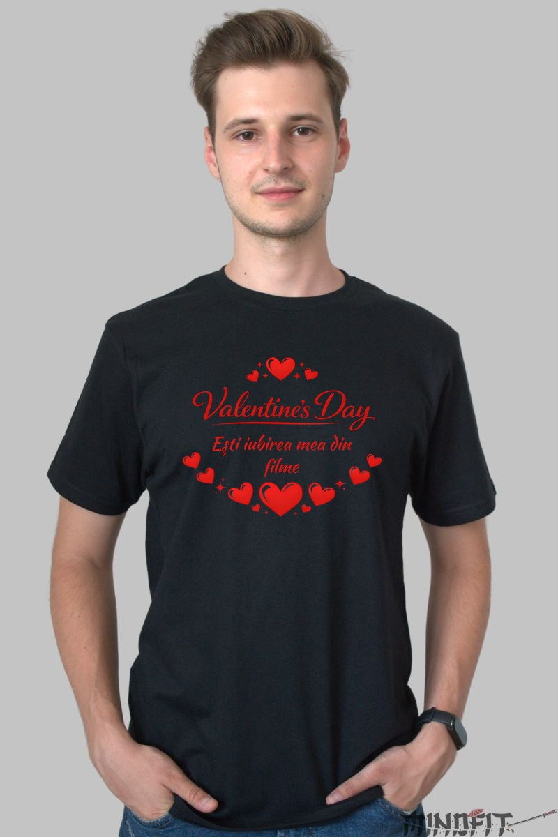 Tricou Valentine's Day - Iubirea Mea Din Filme barbat negru